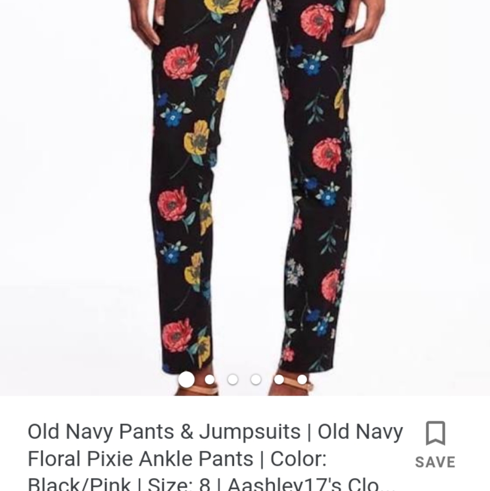 Old Navy floral pixie ankle pants